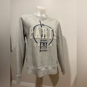 Acne Studios- Paris Graphic Crewneck Sweatshirt - Gray